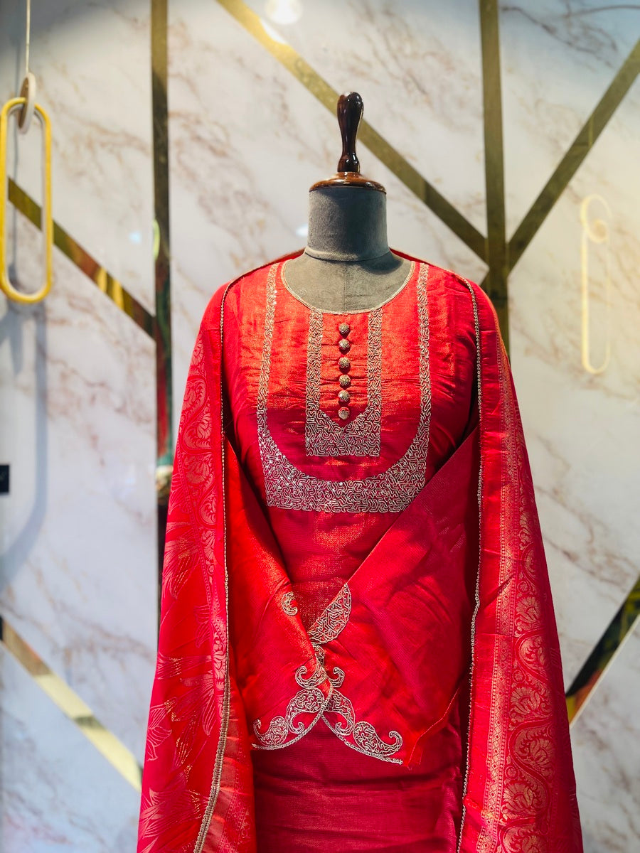 Party wear shimar silk suit