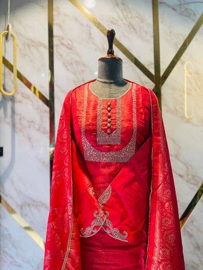 Party wear shimar silk suit