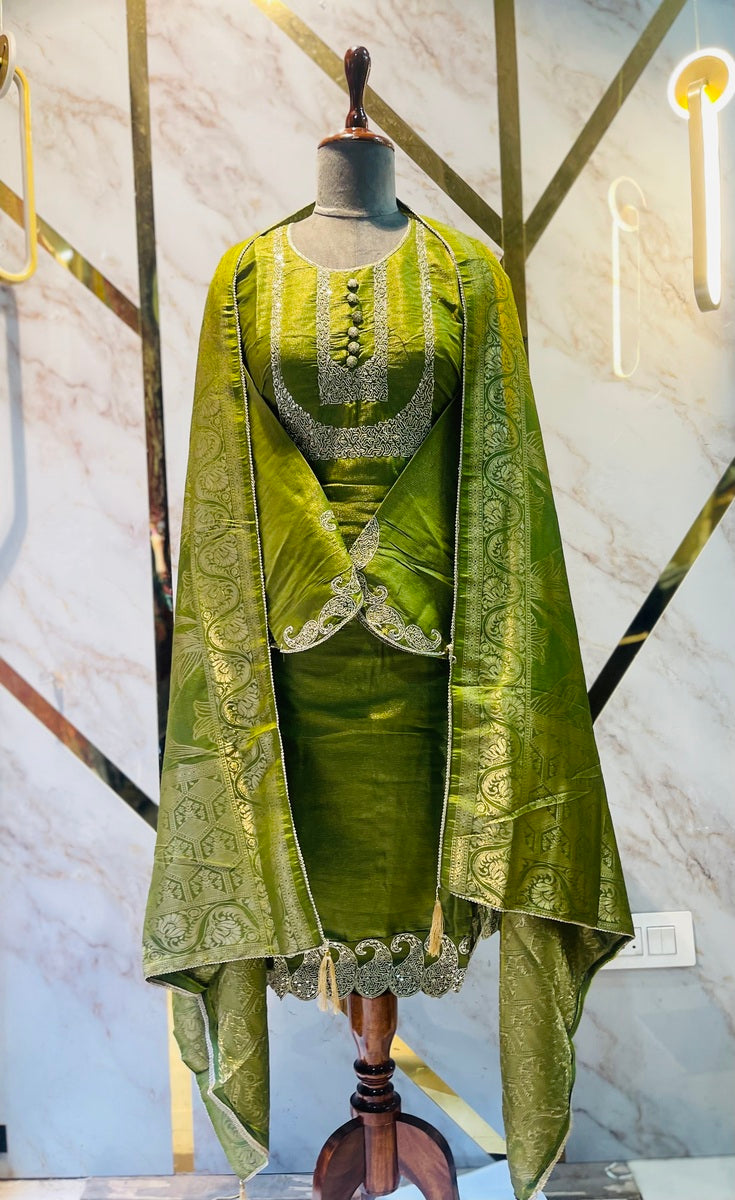 Party wear shimar silk suit