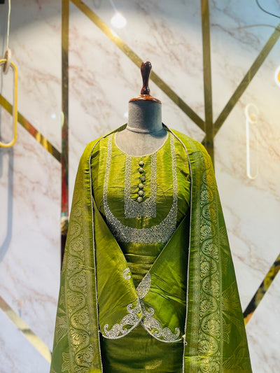 Party wear shimar silk suit