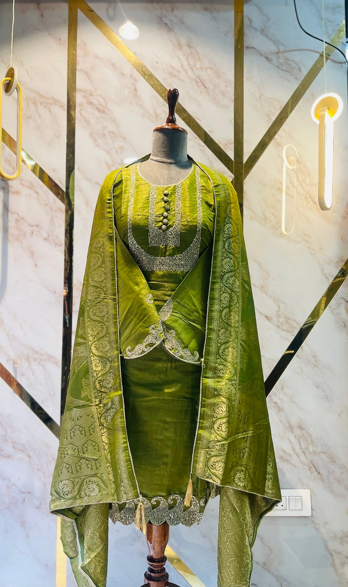 Party wear shimar silk suit