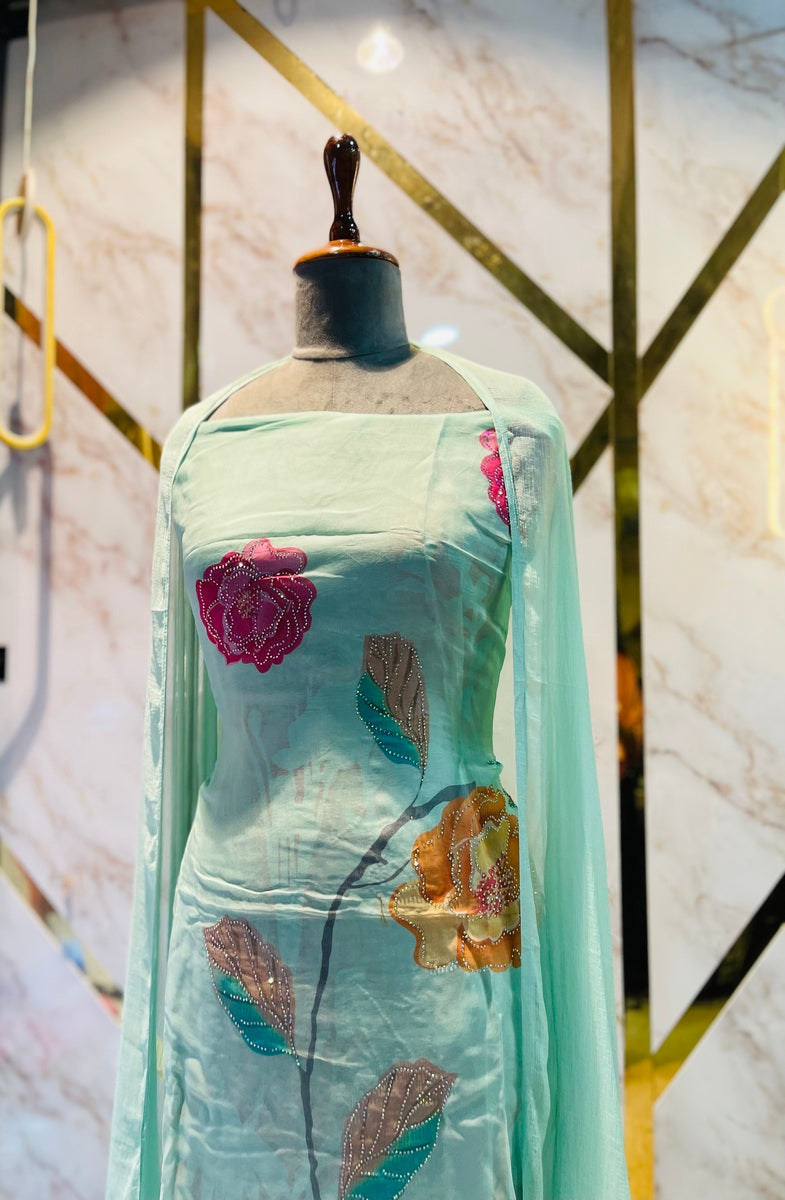 premium Organza  Suit