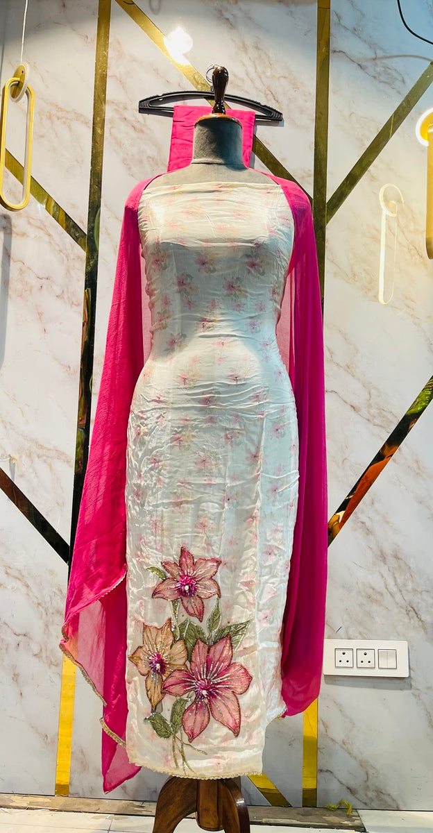 premium Glass  party 🎉  Silk Suit