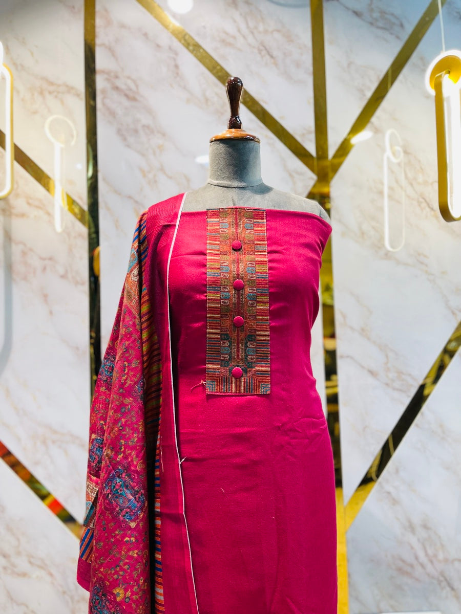 Premium kashmiri  Pashmina kani print Suit