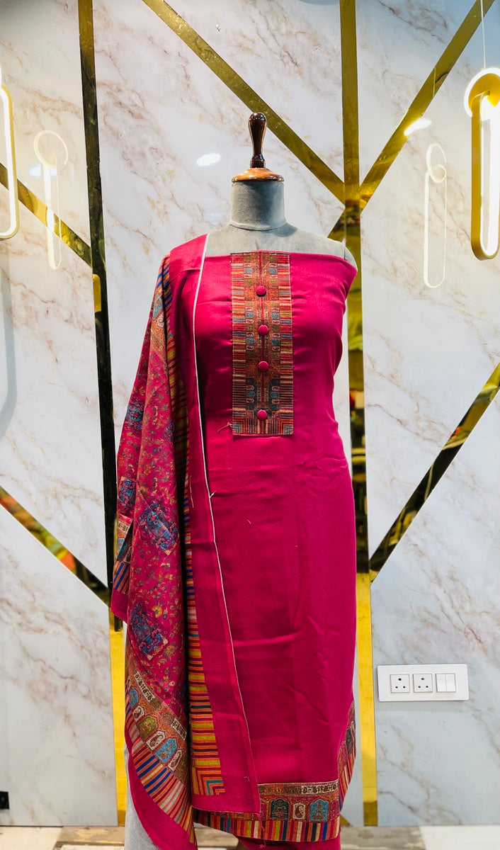 Premium kashmiri  Pashmina kani print Suit