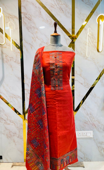 Premium kashmiri  Pashmina kani print Suit