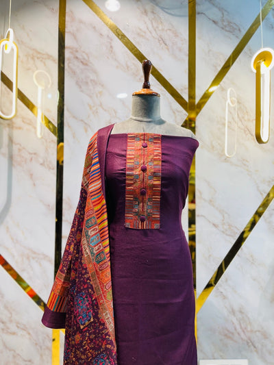 Premium kashmiri  Pashmina kani print Suit