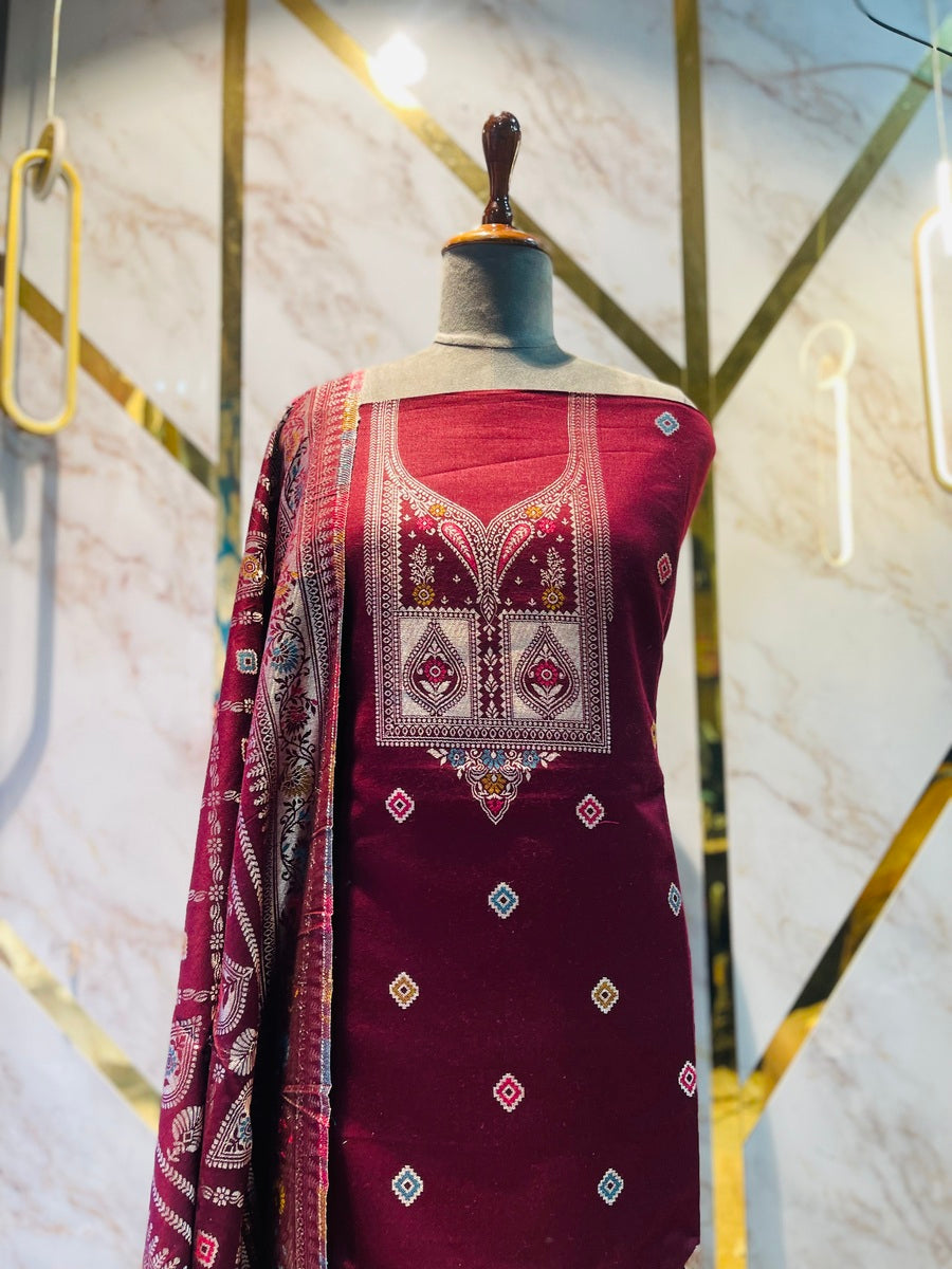 Banarasi  Woollen party 🎉 suit 🥶