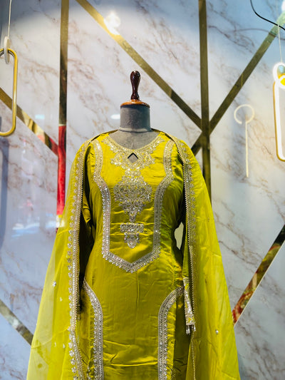 Party wear shimar silk suit