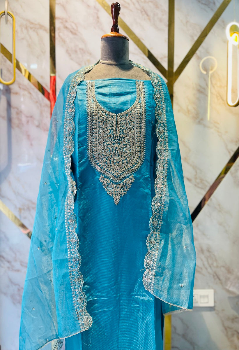 Party wear shimar silk suit