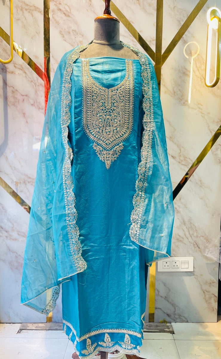 Party wear shimar silk suit