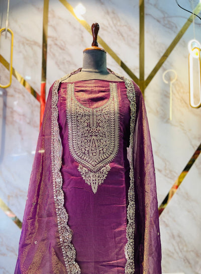 Party wear shimar silk suit