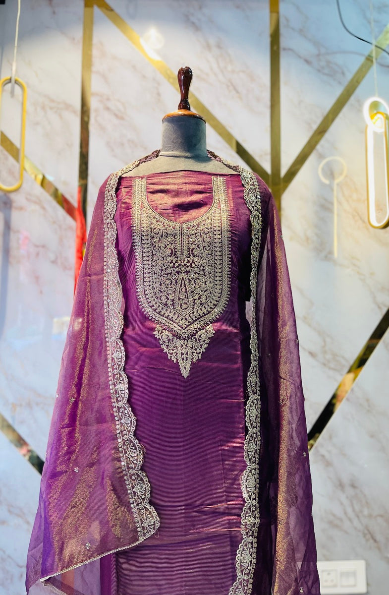 Party wear shimar silk suit