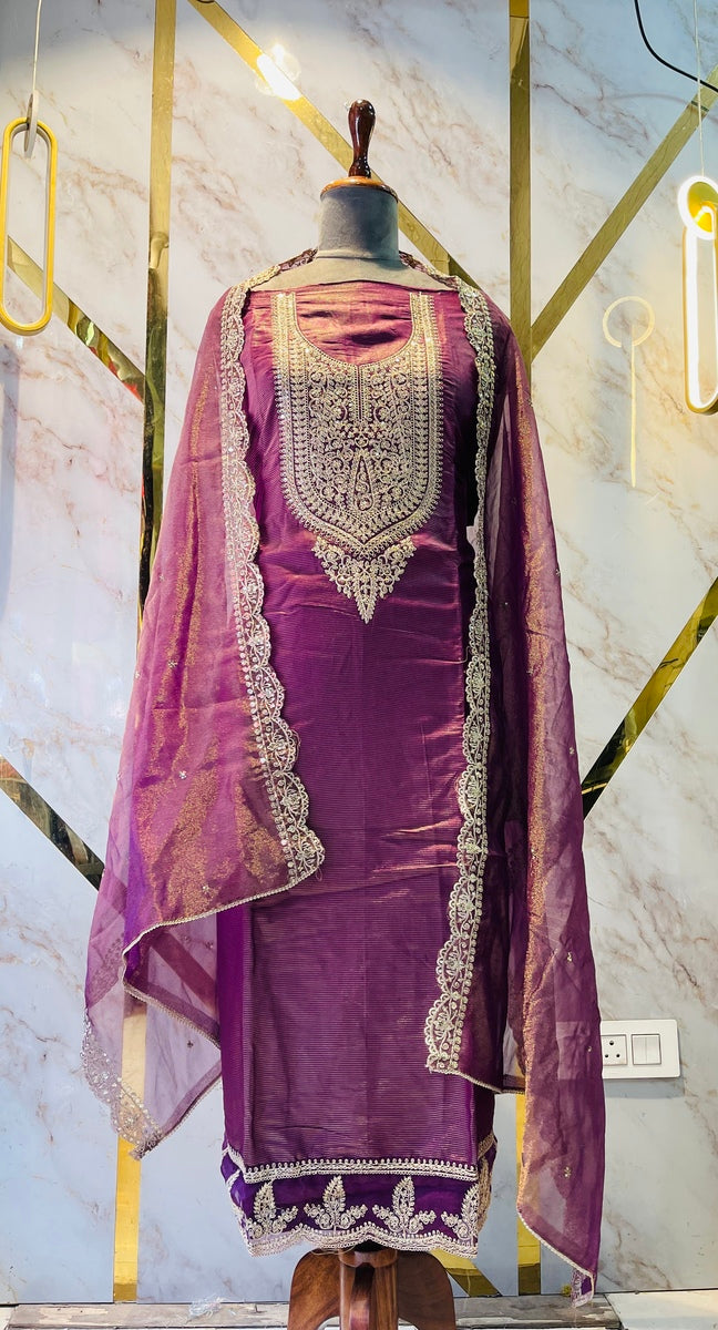 Party wear shimar silk suit