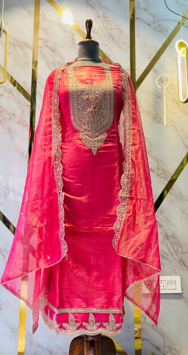 Party wear shimar silk suit