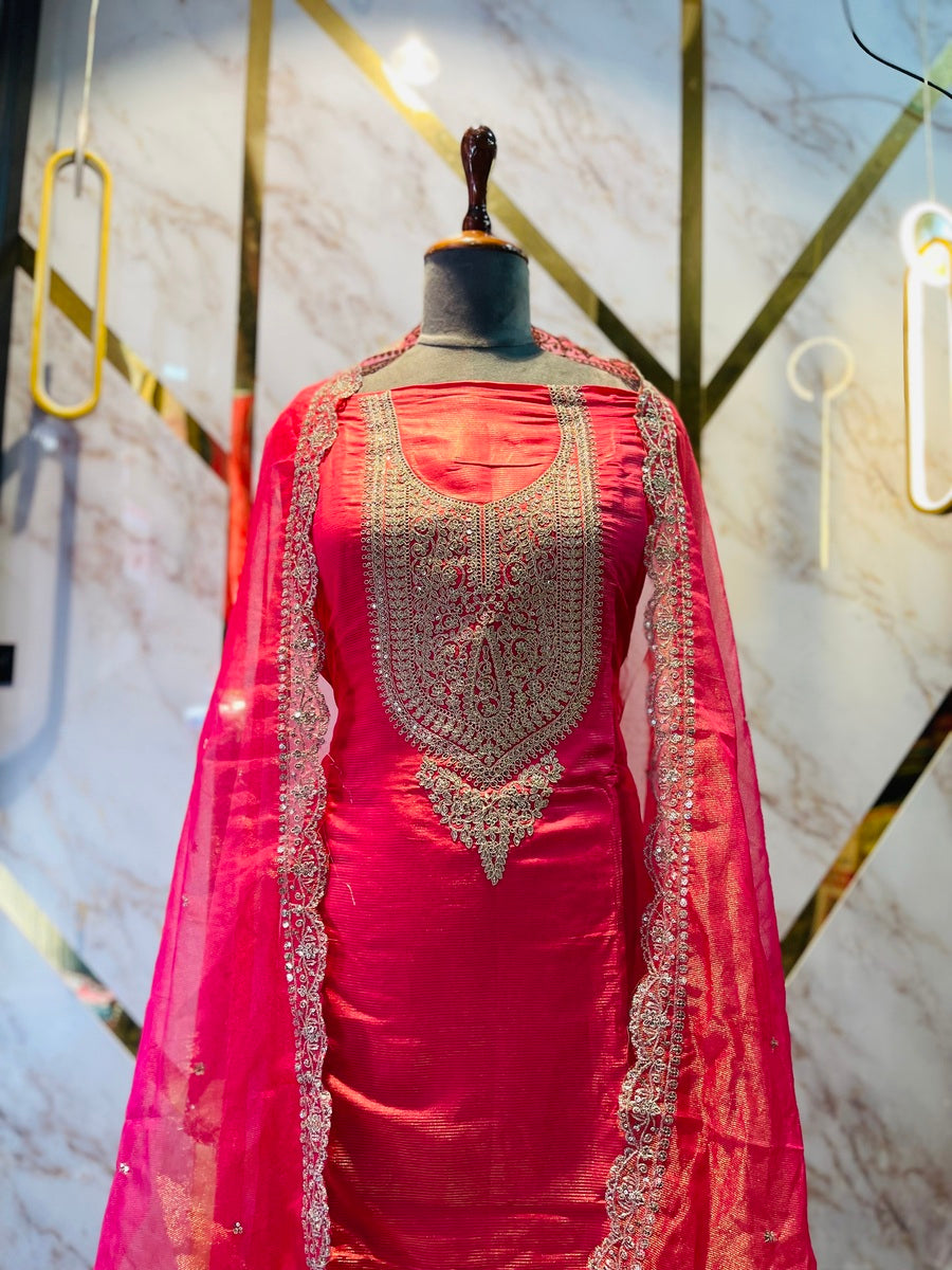 Party wear shimar silk suit