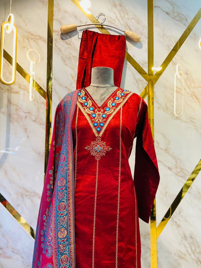 Beautiful velvet ready made suit