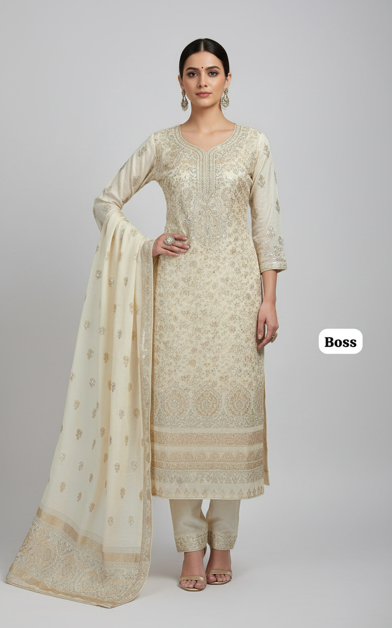 Premium kani Wollen Party Suits (100% Handmade