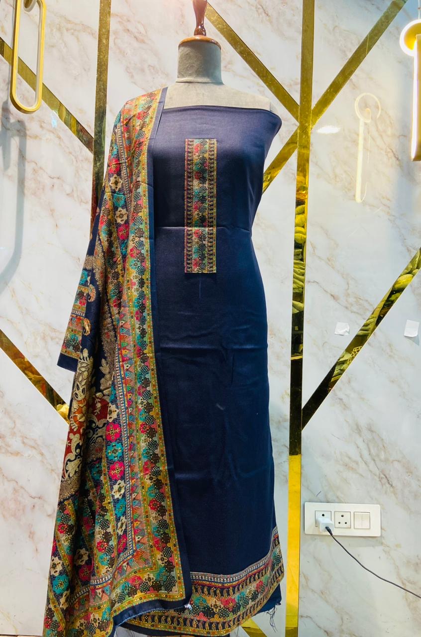 Premium kashmiri  Pashmina kani print Suit
