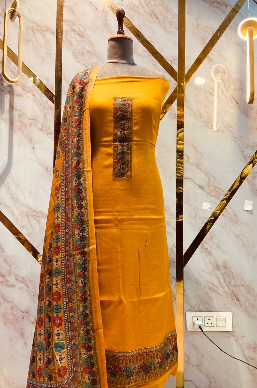 Premium kashmiri  Pashmina kani print Suit