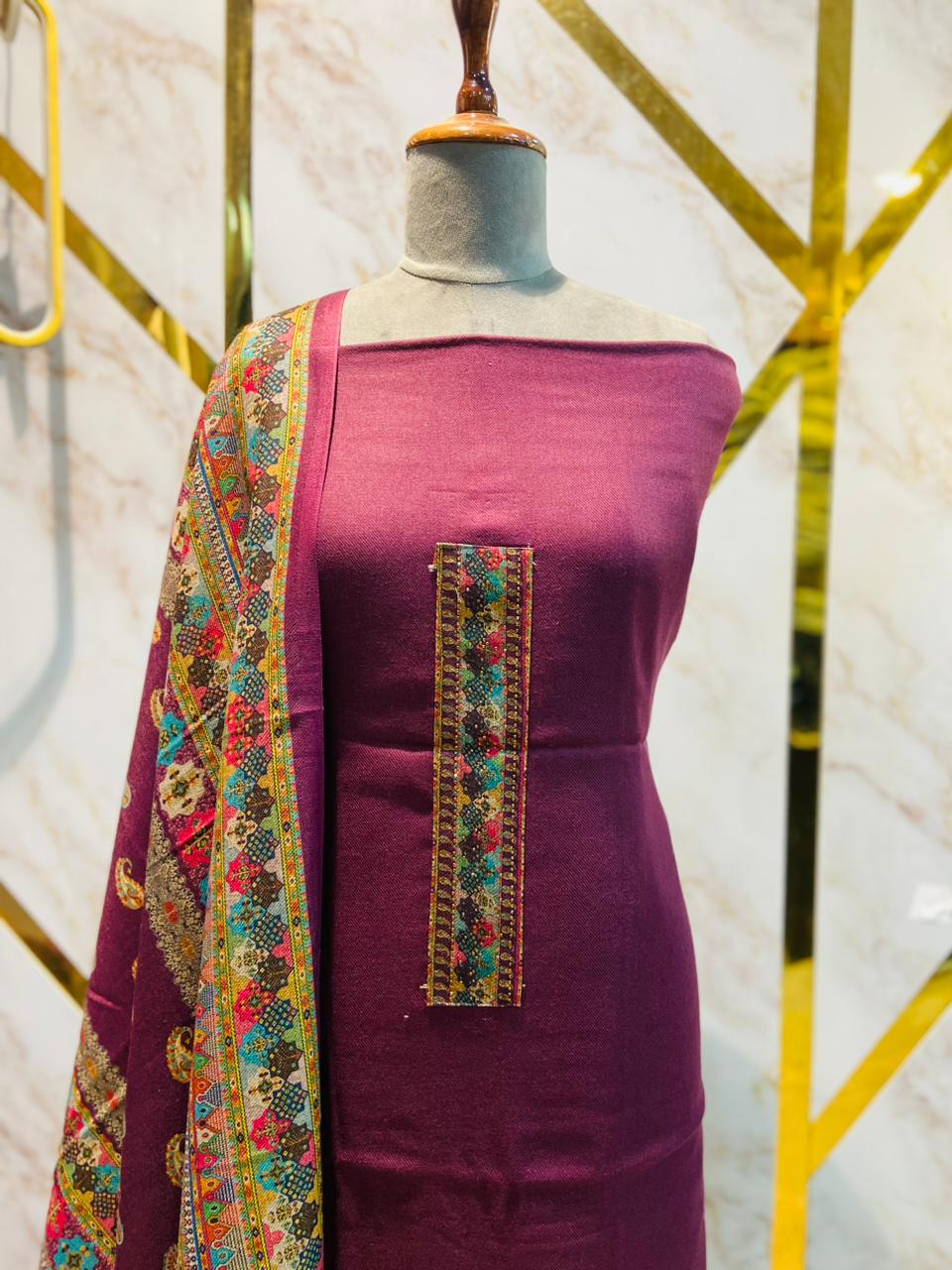 Premium kashmiri  Pashmina kani print Suit