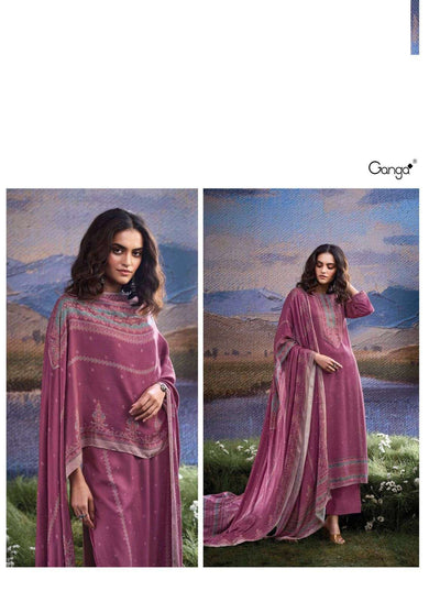 GANGA BRAND WINTER PURE PASHMINA SUITS