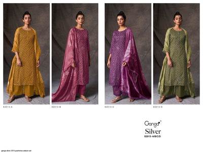 GANGA BRAND WINTER PURE PASHMINA SUITS